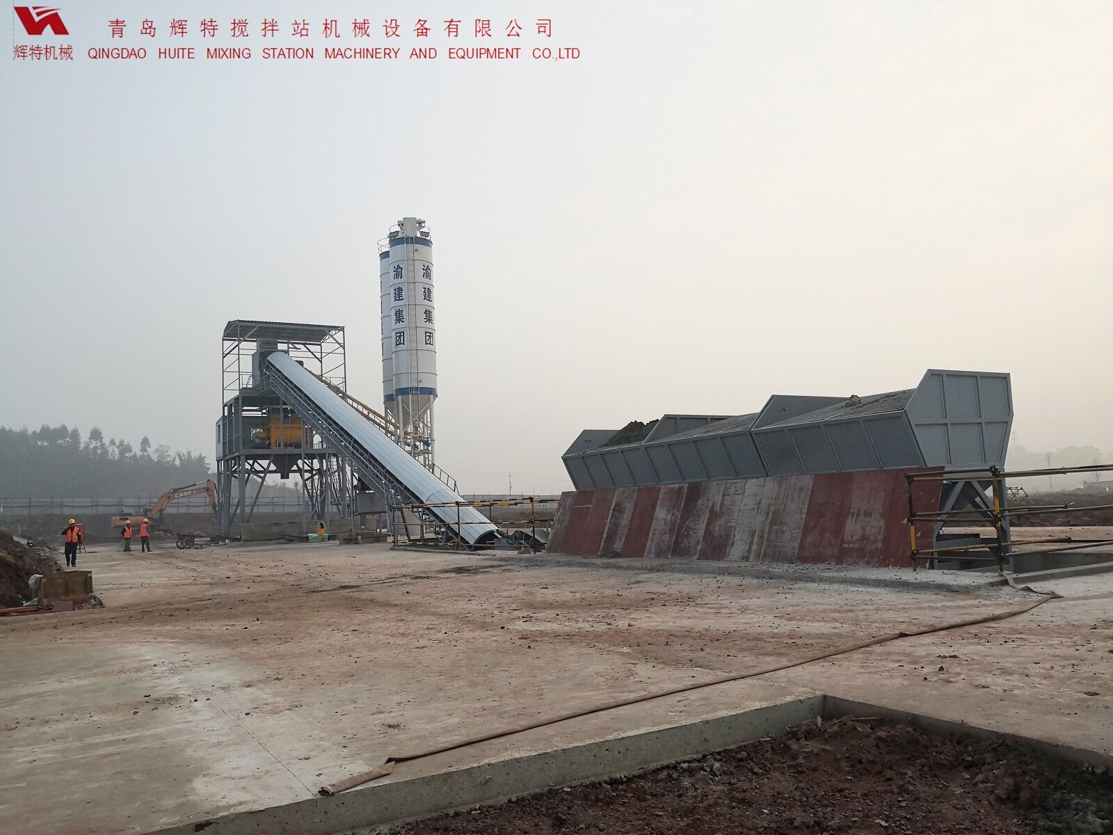 輝特混凝土攪拌站HZS120---保障工作人員安全，實(shí)現(xiàn)模塊化理念